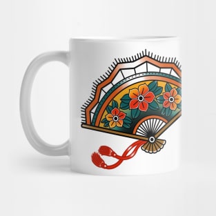 Japanese Fan Traditional Tattoo Flash Mug